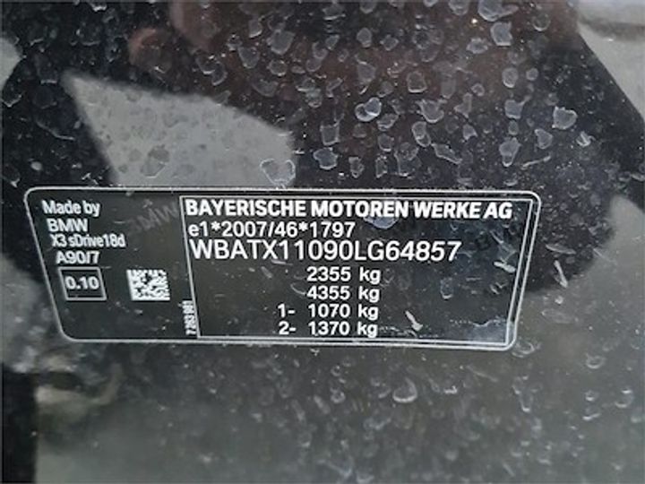 Photo 12 VIN: WBATX11090LG64857 - BMW X3 DIESEL - 2018 