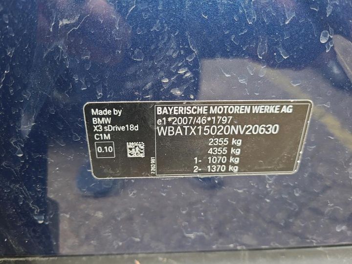 Photo 5 VIN: WBATX15020NV20630 - BMW X3 