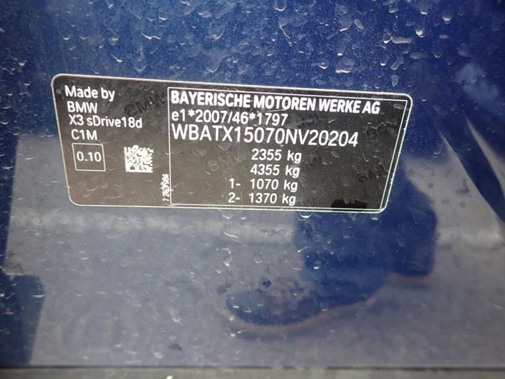 Photo 15 VIN: WBATX15070NV20204 - BMW X3 