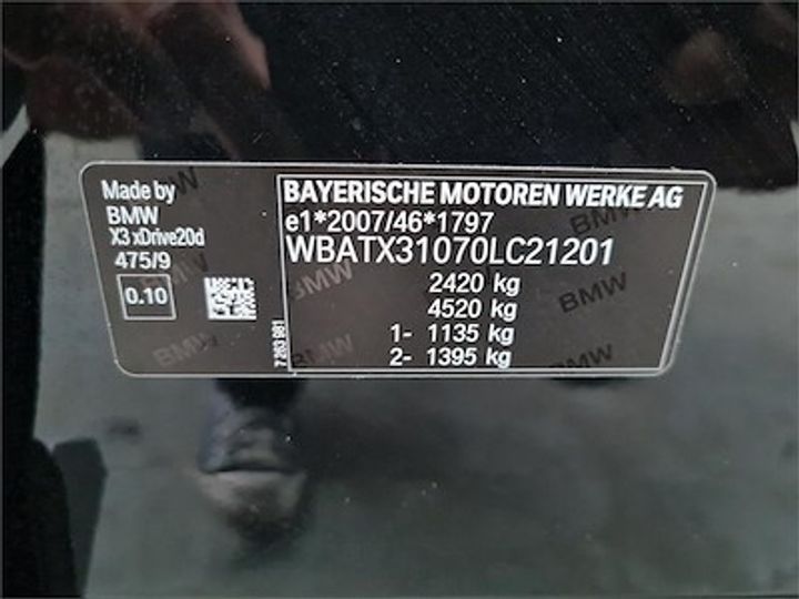 Photo 11 VIN: WBATX31070LC21201 - BMW X3 DIESEL - 2017 