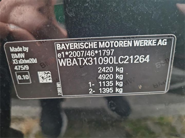 Photo 4 VIN: WBATX31090LC21264 - BMW X3 