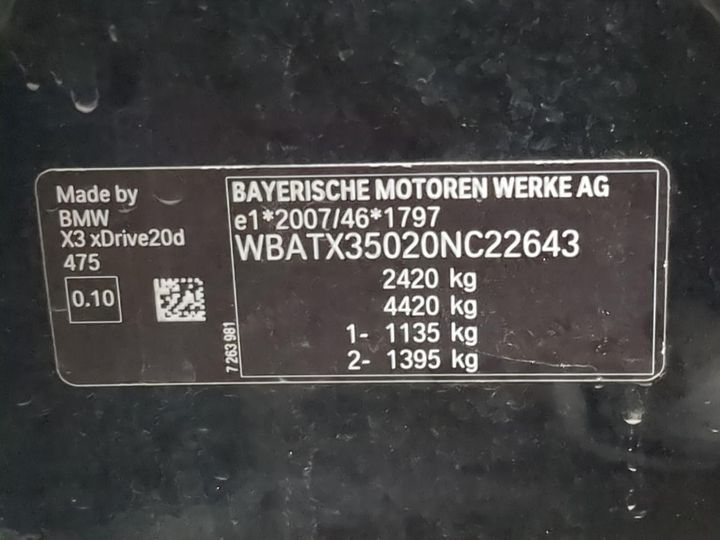 Photo 15 VIN: WBATX35020NC22643 - BMW X3 