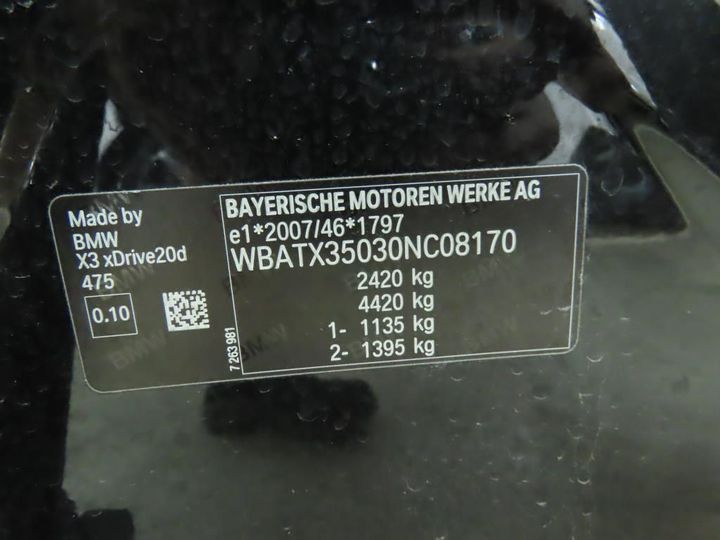 Photo 13 VIN: WBATX35030NC08170 - BMW X3 