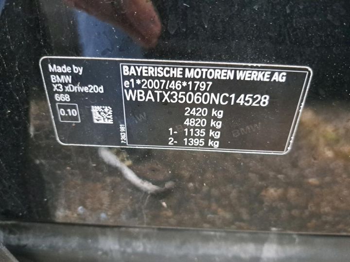 Photo 3 VIN: WBATX35060NC14528 - BMW X3 