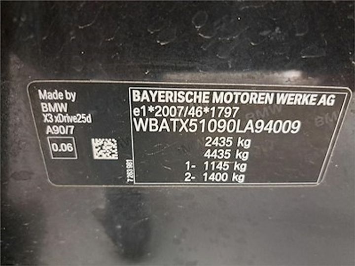 Photo 11 VIN: WBATX51090LA94009 - BMW X3 DIESEL - 2018 