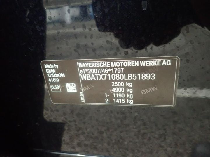 Photo 9 VIN: WBATX71080LB51893 - BMW X3 