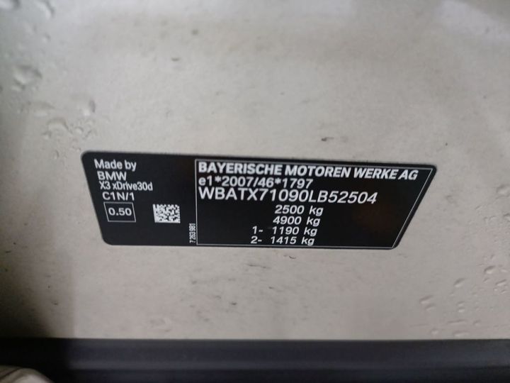 Photo 16 VIN: WBATX71090LB52504 - BMW X3 '17 