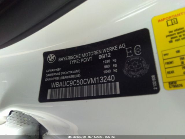 Photo 8 VIN: WBAUC9C50CVM13240 - BMW 135I 