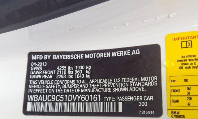 Photo 9 VIN: WBAUC9C51DVY60161 - BMW 135 