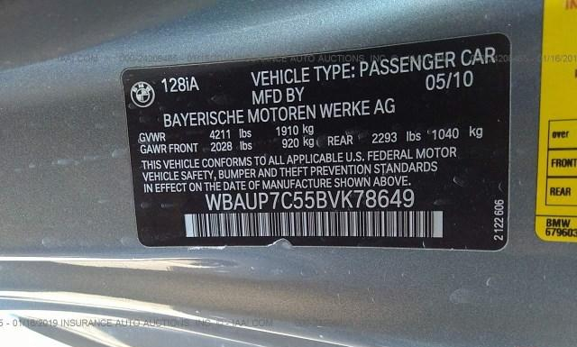 Photo 8 VIN: WBAUP7C55BVK78649 - BMW 128 