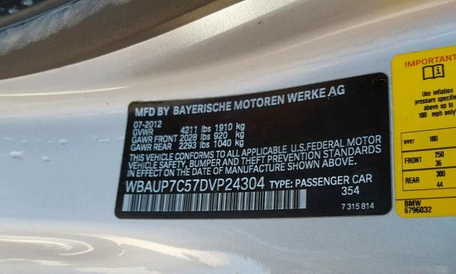 Photo 9 VIN: WBAUP7C57DVP24304 - BMW 128 