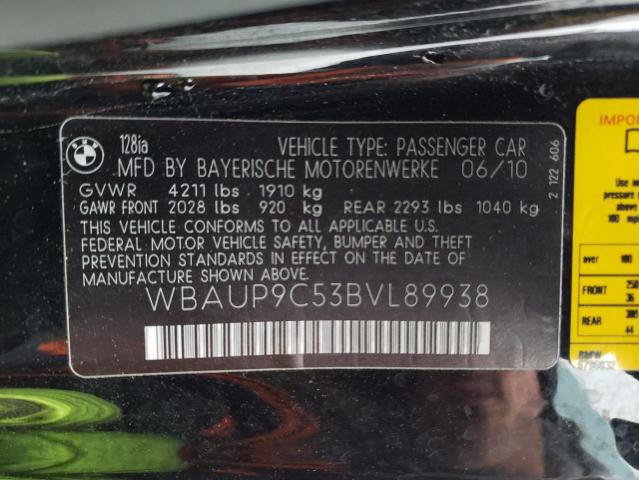 Photo 11 VIN: WBAUP9C53BVL89938 - BMW 128 I 