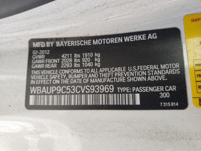 Photo 9 VIN: WBAUP9C53CVS93969 - BMW 128 I 