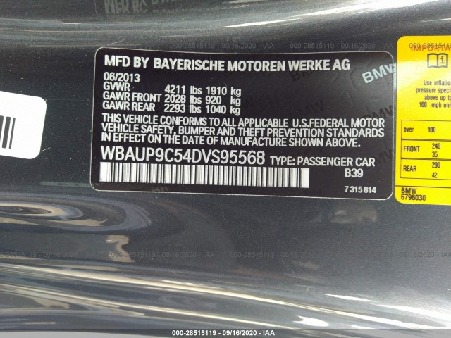 Photo 8 VIN: WBAUP9C54DVS95568 - BMW 1 