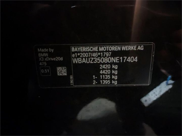 Photo 12 VIN: WBAUZ35080NE17404 - BMW X3 