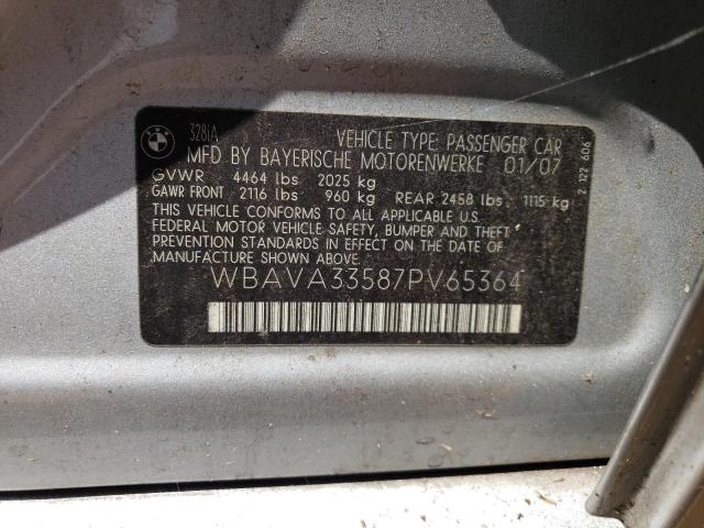 Photo 11 VIN: WBAVA33587PV65364 - BMW 3 SERIES 