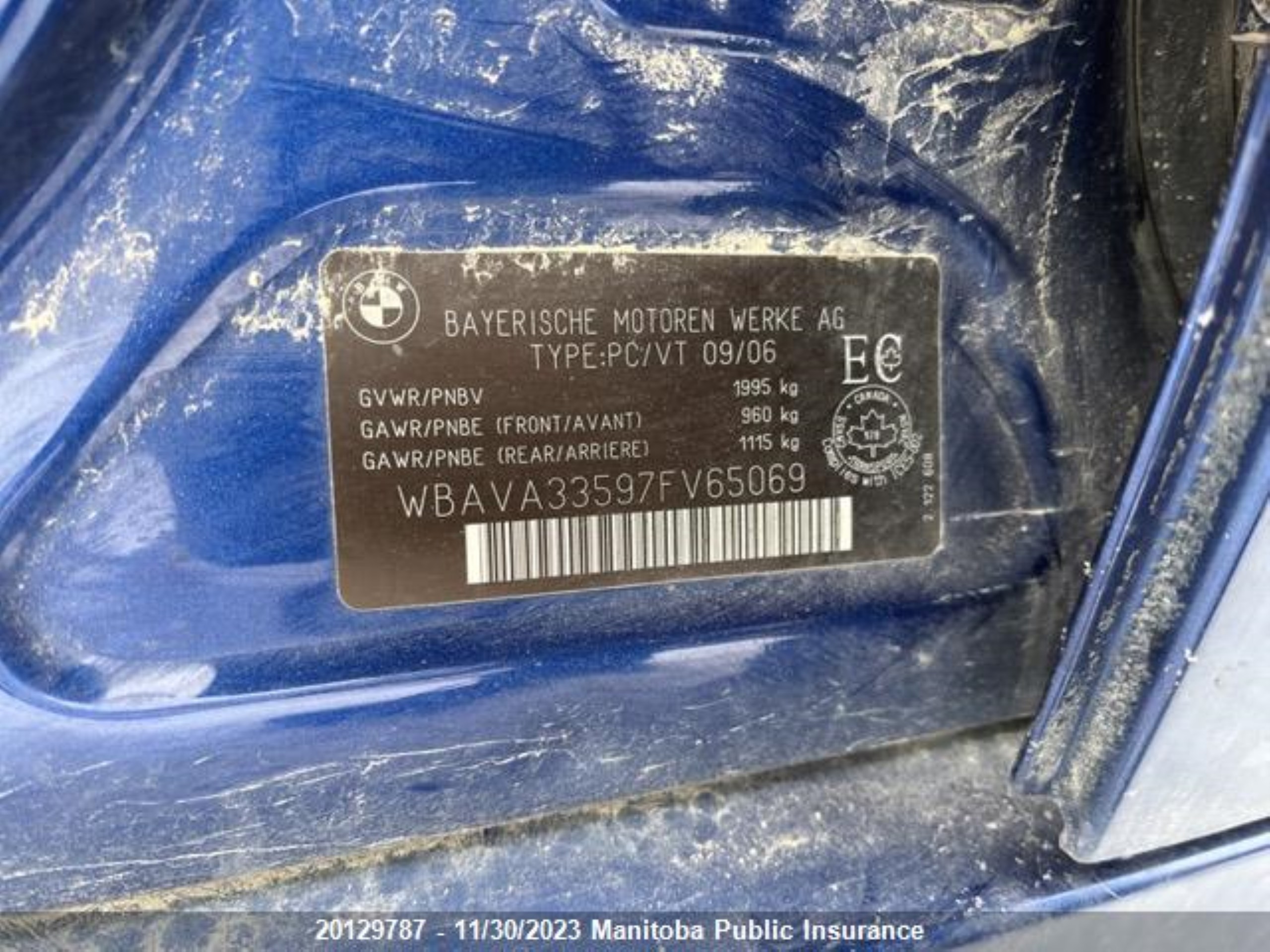 Photo 8 VIN: WBAVA33597FV65069 - BMW 3ER 