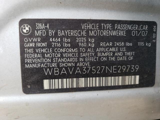 Photo 11 VIN: WBAVA37527NE29739 - BMW 3 SERIES 