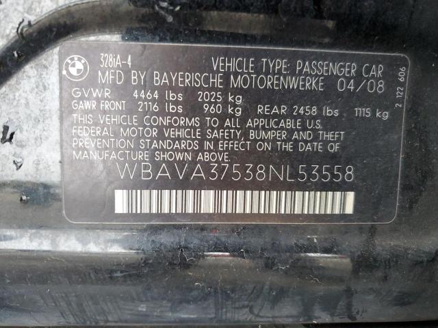 Photo 11 VIN: WBAVA37538NL53558 - BMW 3 SERIES 