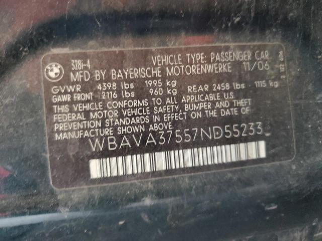 Photo 12 VIN: WBAVA37557ND55233 - BMW 3 SERIES 