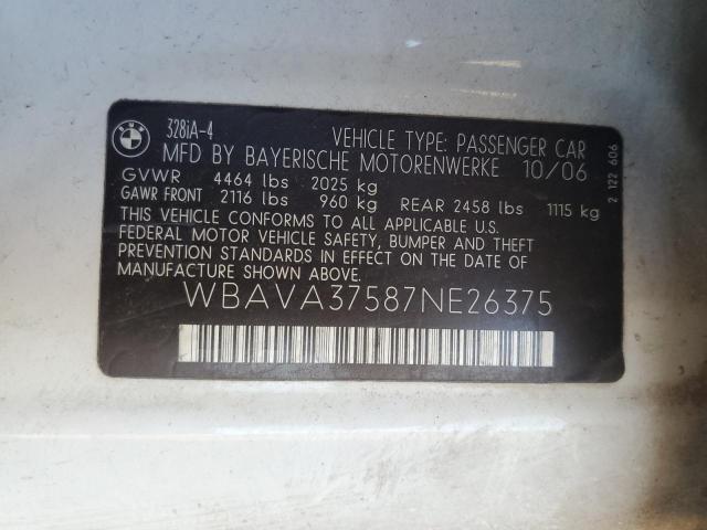 Photo 11 VIN: WBAVA37587NE26375 - BMW 3 SERIES 