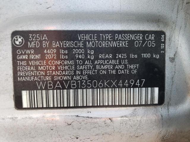 Photo 11 VIN: WBAVB13506KX44947 - BMW 3 SERIES 