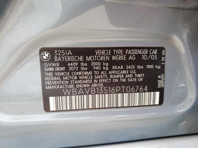 Photo 11 VIN: WBAVB13516PT06764 - BMW 325 I 