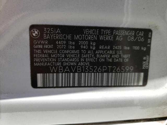 Photo 11 VIN: WBAVB13526PT26599 - BMW 325 I 