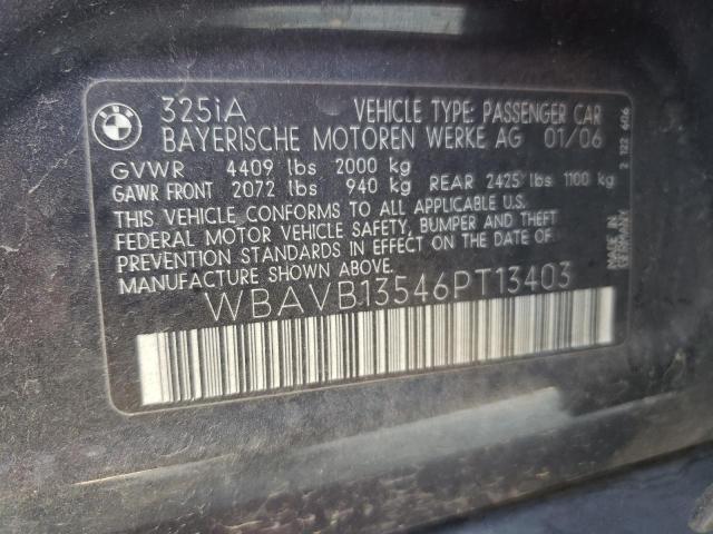 Photo 11 VIN: WBAVB13546PT13403 - BMW 3 SERIES 