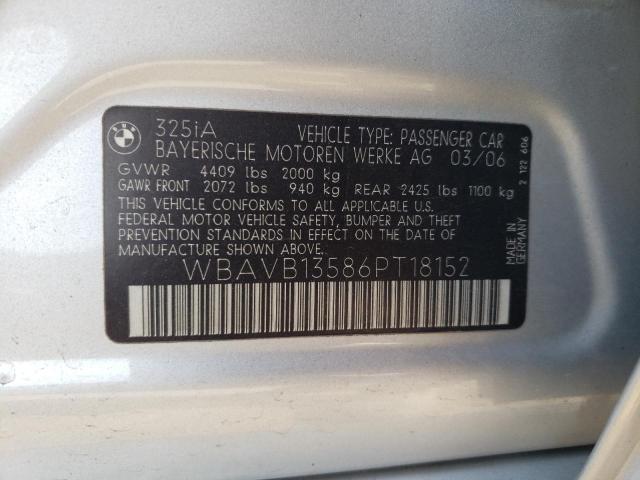 Photo 11 VIN: WBAVB13586PT18152 - BMW 325 I 