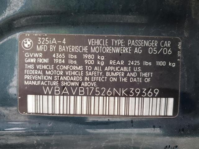 Photo 11 VIN: WBAVB17526NK39369 - BMW 3 SERIES 