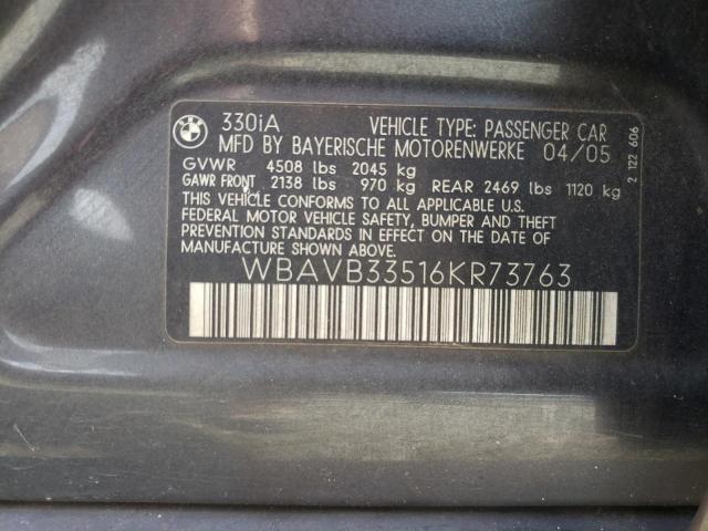 Photo 11 VIN: WBAVB33516KR73763 - BMW 330 I 