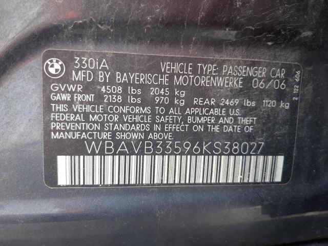 Photo 11 VIN: WBAVB33596KS38027 - BMW 330 I 