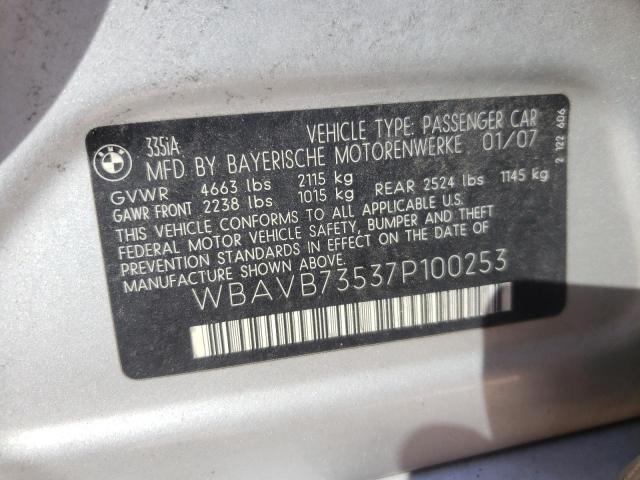 Photo 9 VIN: WBAVB73537P100253 - BMW 335 I 