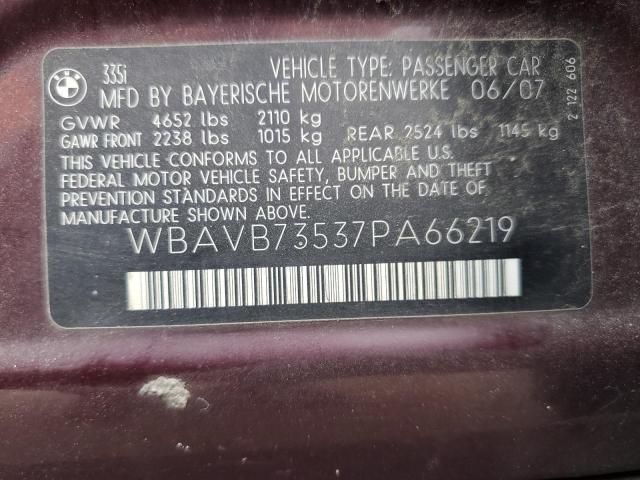 Photo 11 VIN: WBAVB73537PA66219 - BMW 3 SERIES 