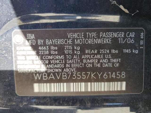 Photo 11 VIN: WBAVB73557KY61458 - BMW 3 SERIES 