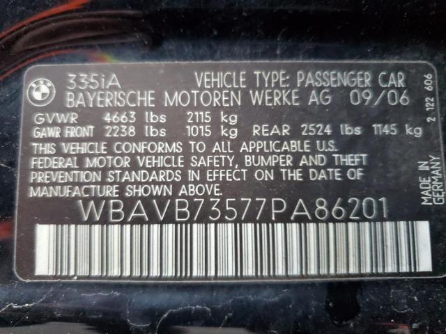 Photo 11 VIN: WBAVB73577PA86201 - BMW 3 SERIES 