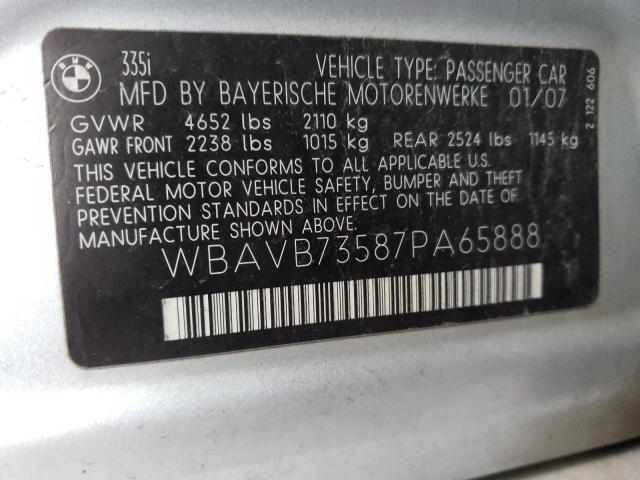 Photo 11 VIN: WBAVB73587PA65888 - BMW 3 SERIES 