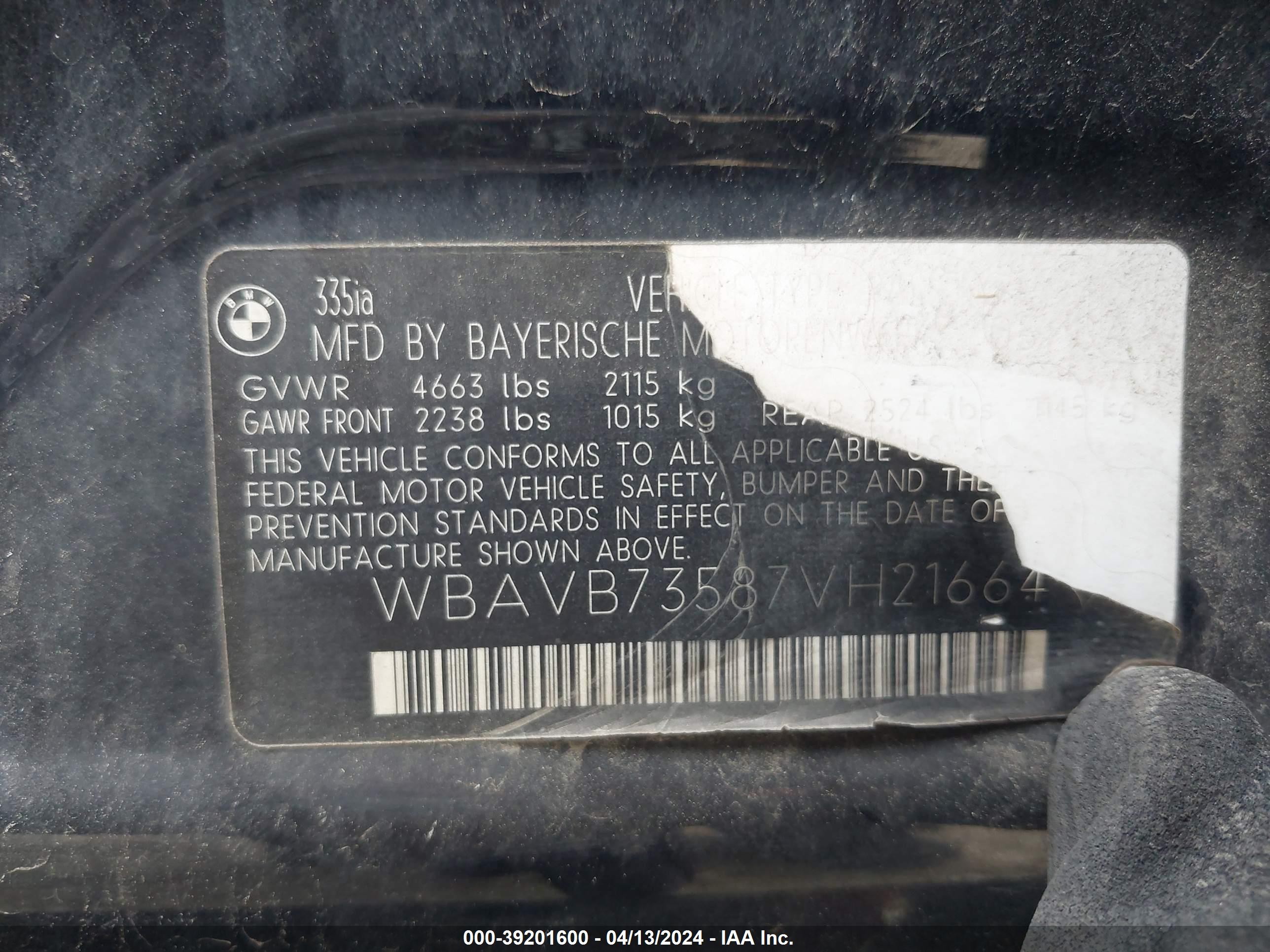 Photo 8 VIN: WBAVB73587VH21664 - BMW 3ER 