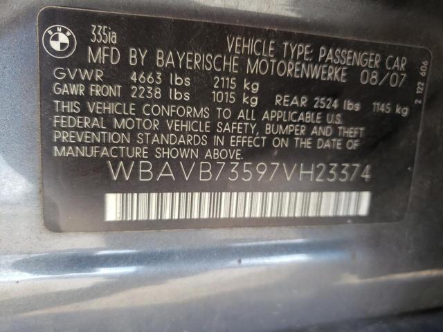 Photo 11 VIN: WBAVB73597VH23374 - BMW 335 I 