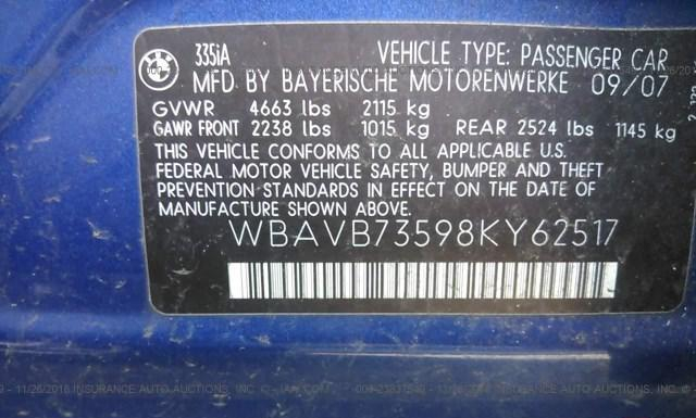 Photo 8 VIN: WBAVB73598KY62517 - BMW 335 