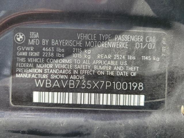 Photo 12 VIN: WBAVB735X7P100198 - BMW 3 SERIES 