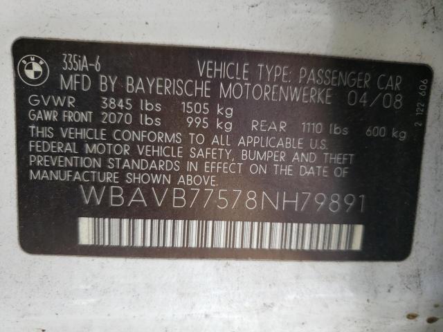 Photo 11 VIN: WBAVB77578NH79891 - BMW 335 I 