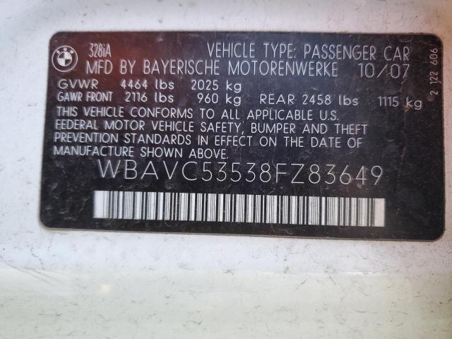 Photo 11 VIN: WBAVC53538FZ83649 - BMW 3 SERIES 