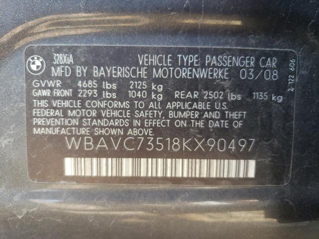 Photo 11 VIN: WBAVC73518KX90497 - BMW 328 XI SUL 