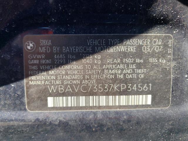 Photo 9 VIN: WBAVC73537KP34561 - BMW 328 XI SUL 