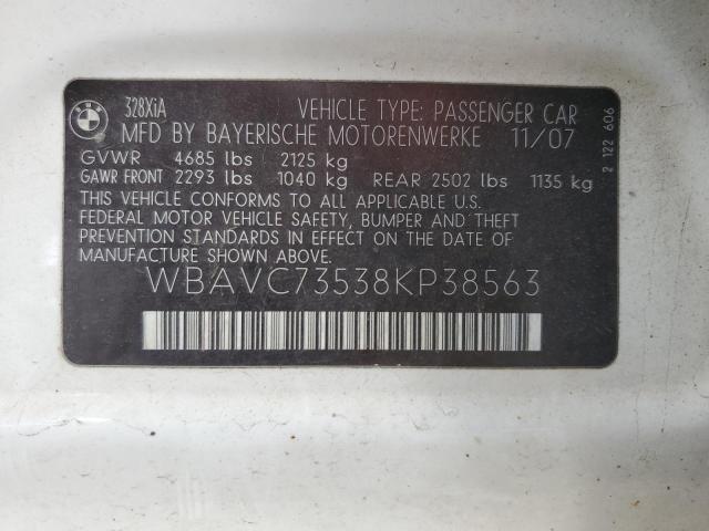 Photo 11 VIN: WBAVC73538KP38563 - BMW 3 SERIES 