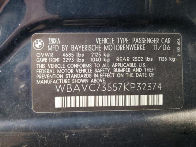 Photo 11 VIN: WBAVC73557KP32374 - BMW 3 SERIES 