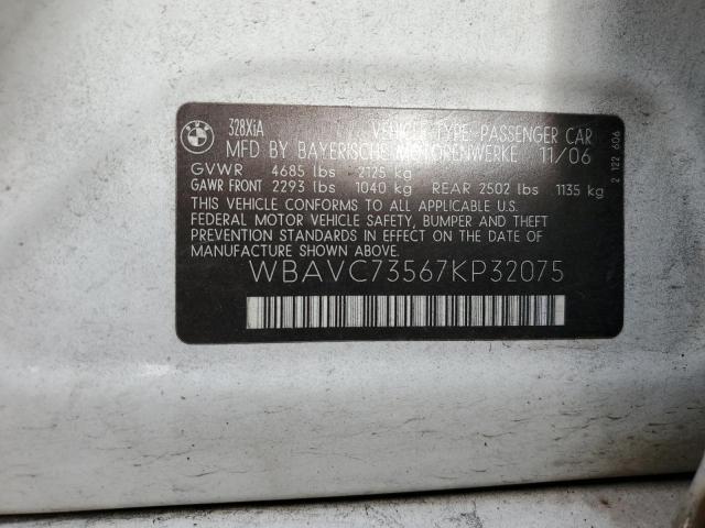 Photo 12 VIN: WBAVC73567KP32075 - BMW 328 XI SUL 