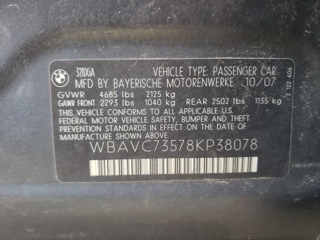 Photo 9 VIN: WBAVC73578KP38078 - BMW 328 XI SUL 